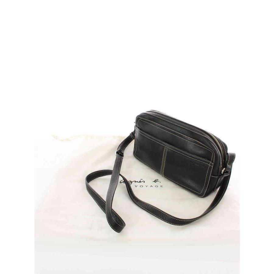 アニエスベー ショルダーバッグ レザー ステッチ : ブランドショップ