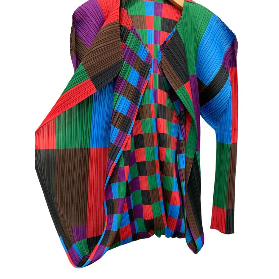 プリーツプリーズイッセイミヤケ PP14-JD344 カーディガン 4 マルチ