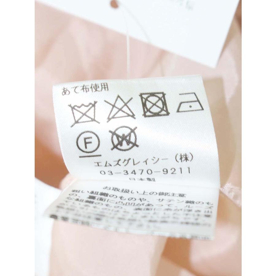エムズグレイシー 911520 ワンピース 40 ピンク リボンモチーフ タック