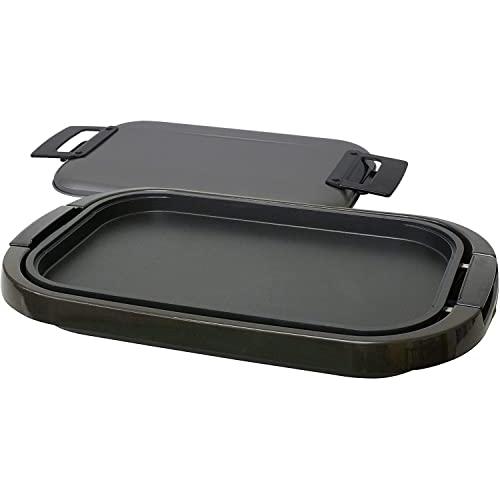 山善] ホットプレート 大型 ワイド お手入れ簡単 フッ素加工 着脱式