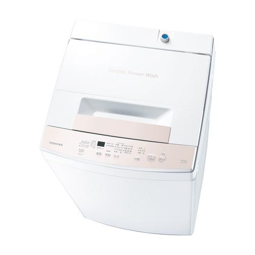 東芝 全自動洗濯機 洗濯：4.5kg 簡易乾燥 幅55.5cm Wシャワー洗浄 デカ