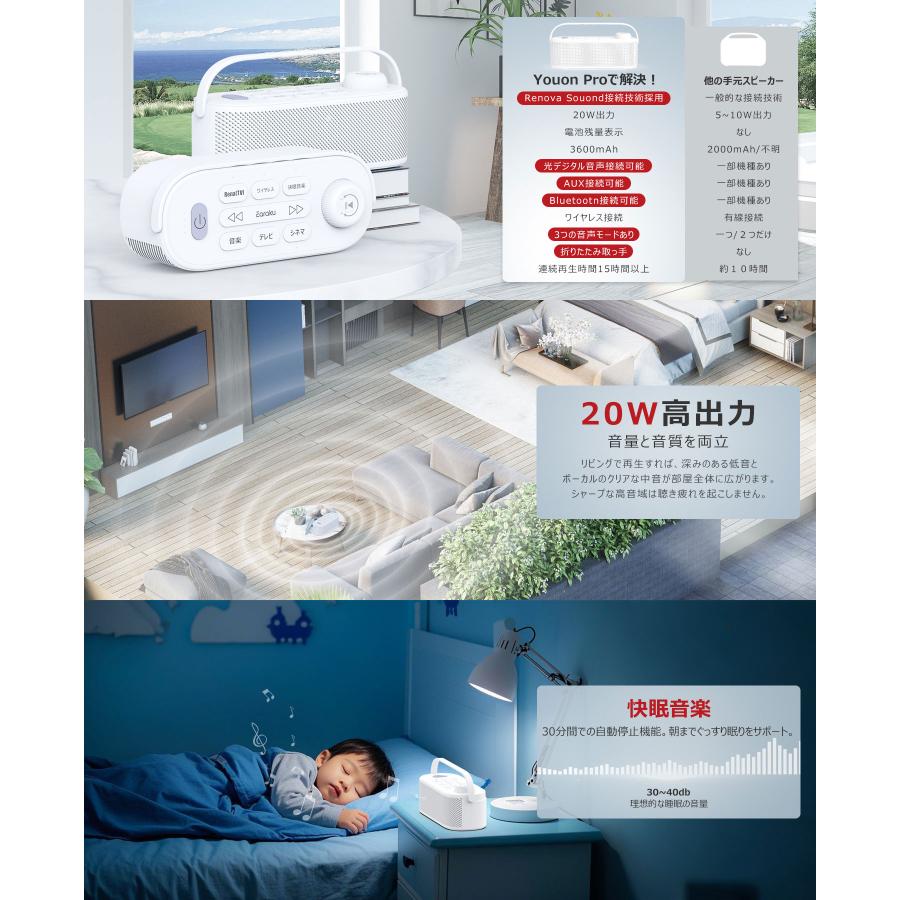 破格20W究極音質 思いやり手元スピーカー ゼロ遅延 テレビ スピーカー