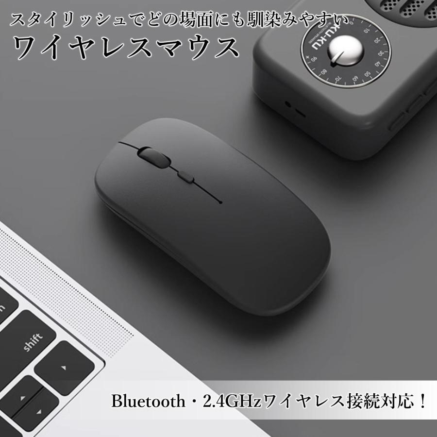 ワイヤレスマウス USB 充電式 3ヶ月保証付 薄型 高精度 ワイヤレス