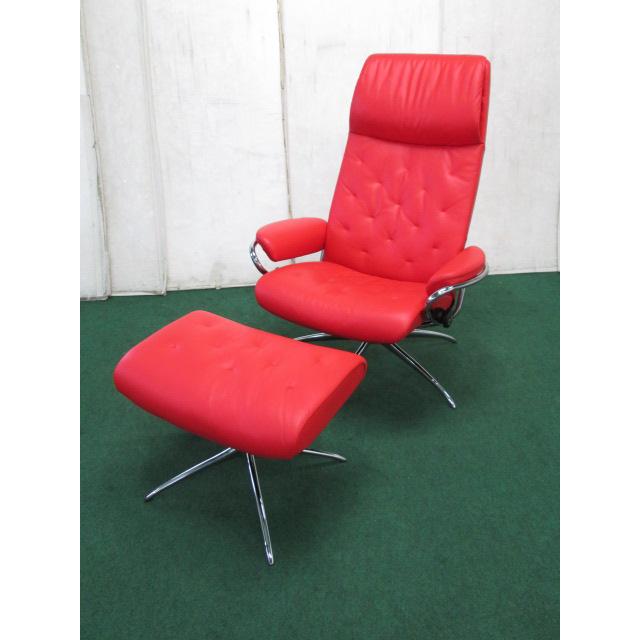 美品 エコーネス ストレスレス メトロスター 革張ハイバックチェアM