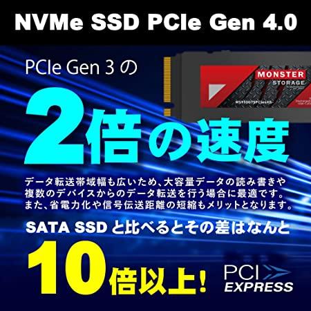 Monster Storage Monster Storage 2TB NVMe SSD PCIe Gen 4×4 最大読込