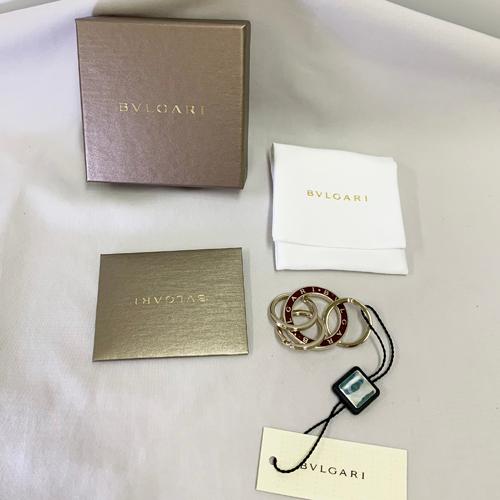 爆買】ブルガリ キーリング メタル 3連 レディース メンズ ブラック