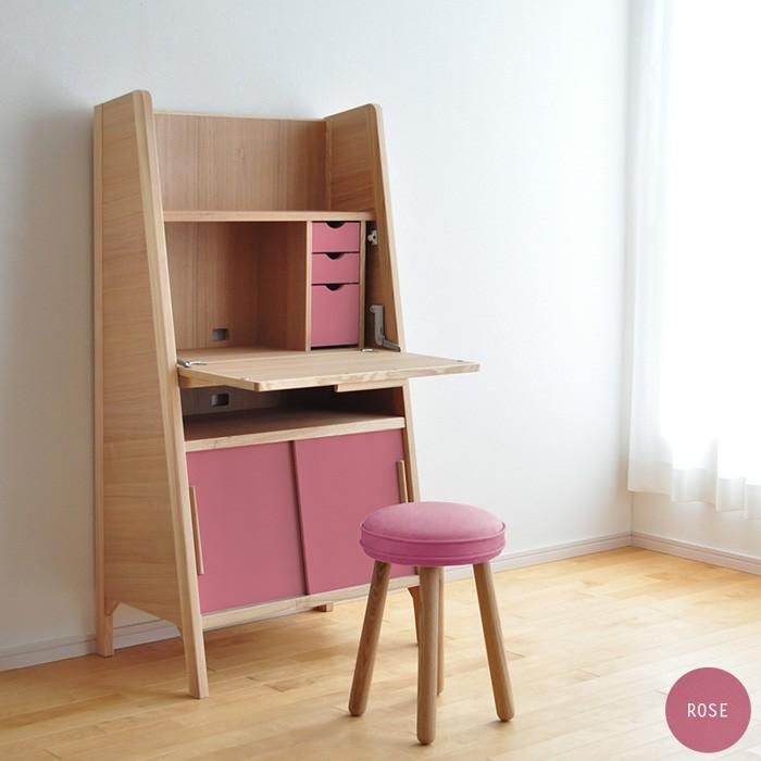 大雪木工（Taisetsu Mokko） 70cm幅 ライティングデスク スツール