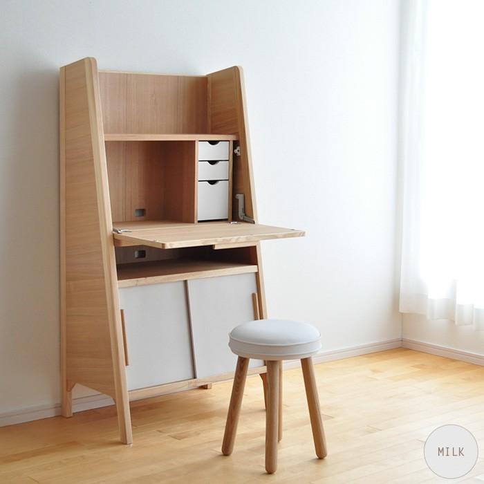 大雪木工（Taisetsu Mokko） 70cm幅 ライティングデスク スツール