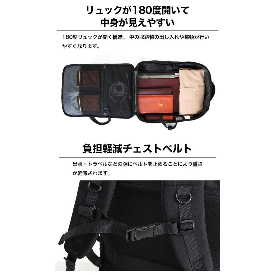 Evoon 公式 マルチビジネスリュック4.0 大容量 25L~35L 拡張機能 多