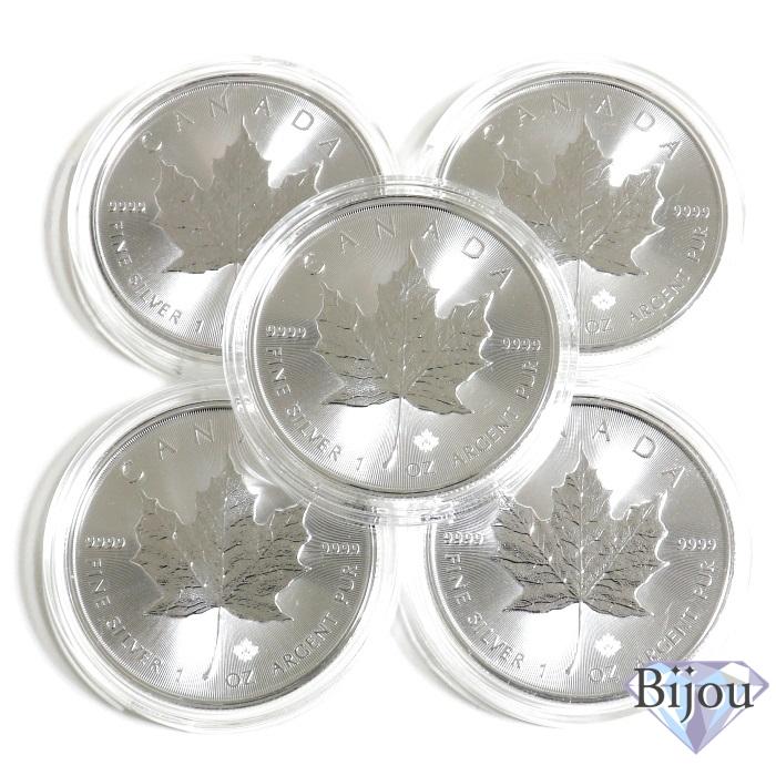 メイプル銀貨 1オンス【5枚セット 合計5オンス】純銀 ランダムイヤー