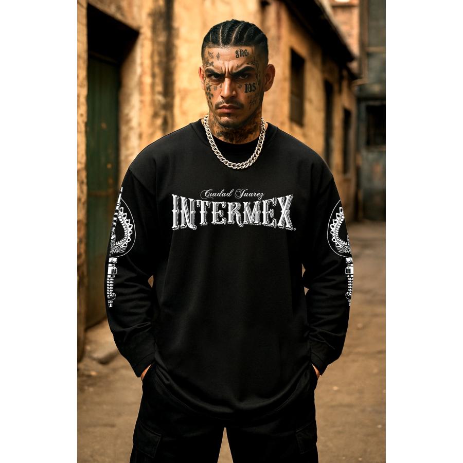 長袖 Tシャツ ロンT 服 INTERMEX インターメックス コブラ itm-062 黒