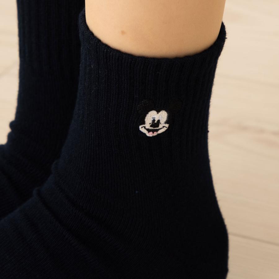 Disney（ディズニー） ミッキーフェイス ワンポイント刺繍 アメリブ