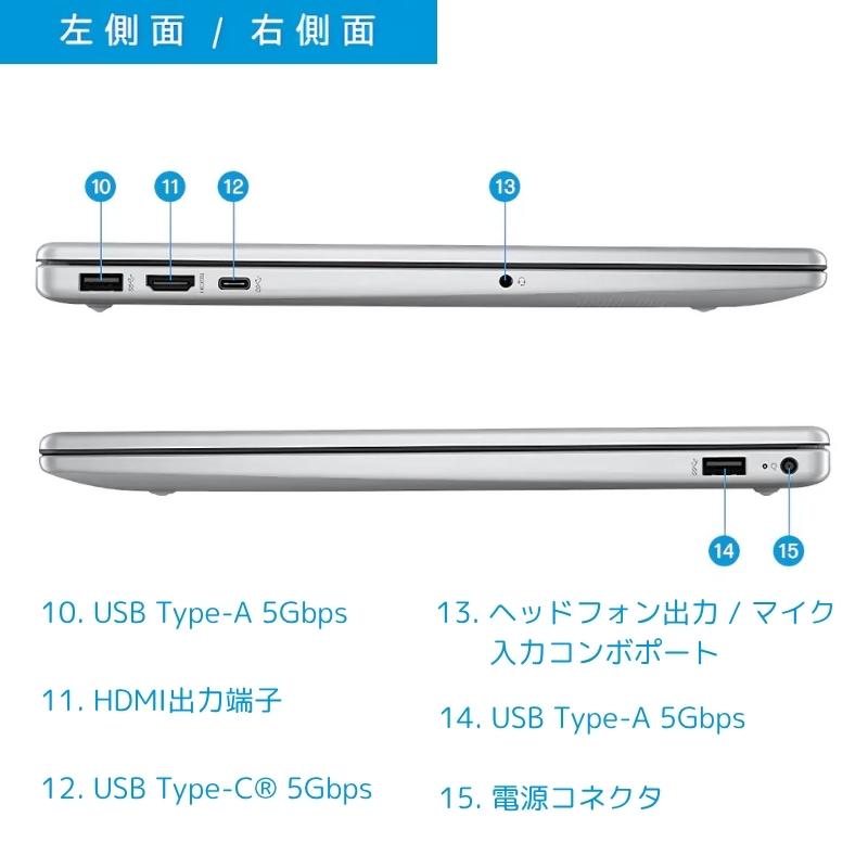 HP 15 ノートパソコン 15-fc0000 薄型 15.6型 / Ryzen 5/ メモリ 16GB