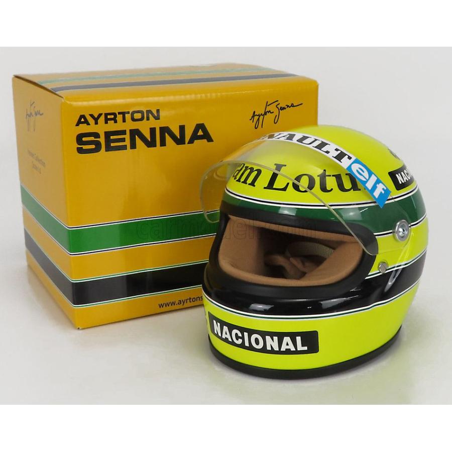 ミニ ヘルメット 1/2 アイルトン・セナ ロータス ルノー F1 1985