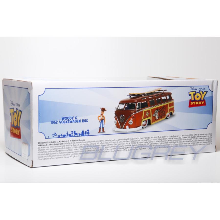 Jada JADA TOYS 1/24 フォルクスワーゲン バス 1962 ウッディ フィギア
