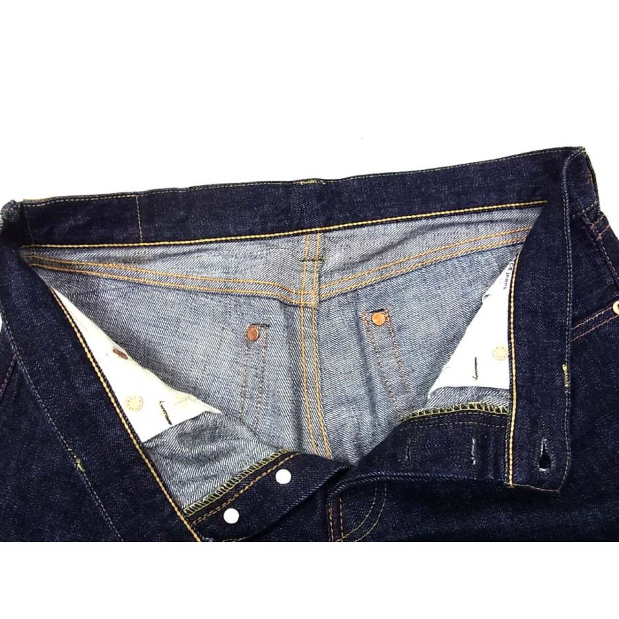色濃い◇TCB jeans 赤耳 隠しリベット Vステッチ 革パッチ ジーンズ