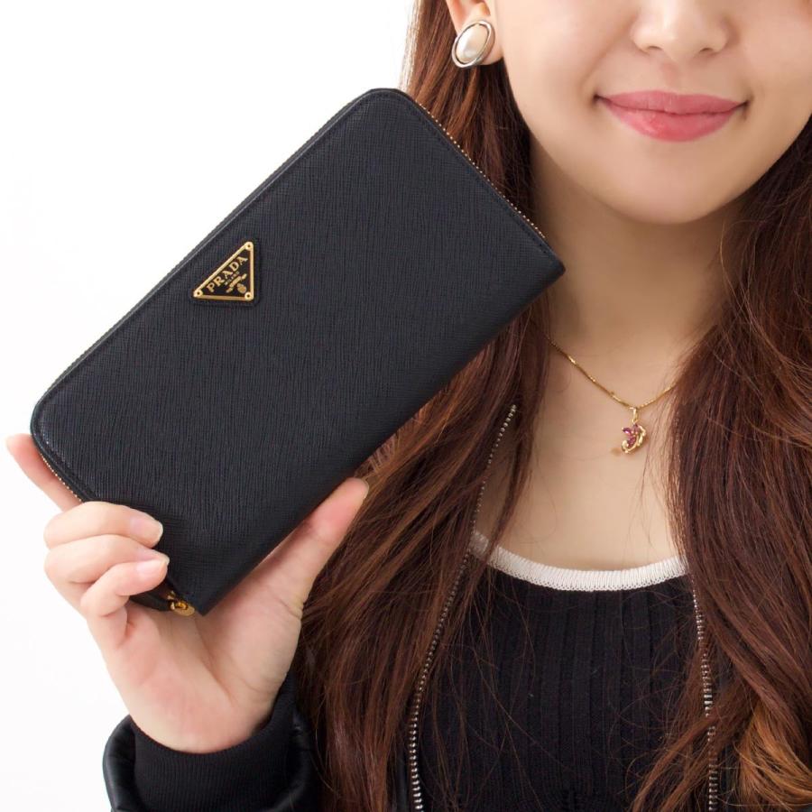 PRADA（プラダ） 長財布 財布 レディース サフィアーノ トライアングル