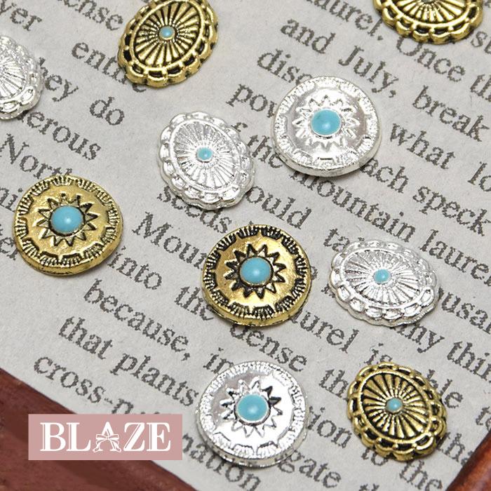 封入パーツ ネイル パーツ ネイティブ 3個セット BLAZE 商用利用可能