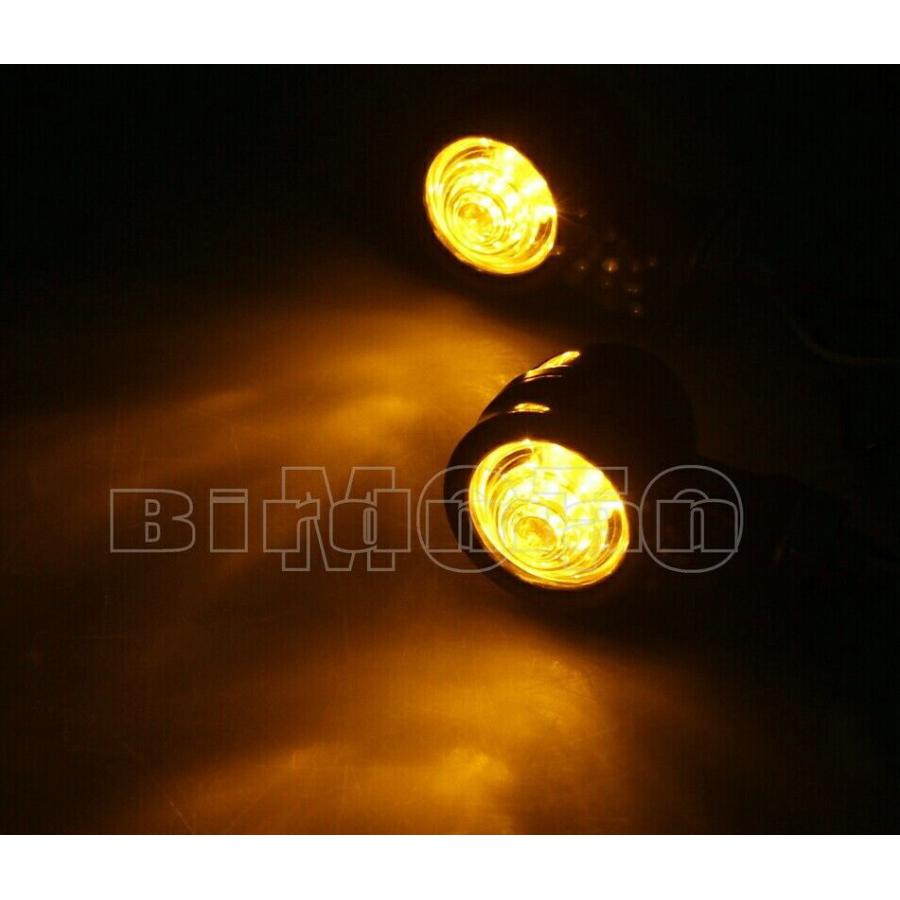 真鍮 LEDウィンカー 4個 ブラス ビンテージ BRASS ハーレー ショベル