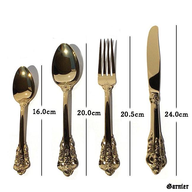 ナイフ フォーク スプーン カトラリー セット ゴールド エレガント