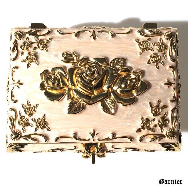 アンティーク ブロンズ製 薔薇モチーフジュエリーBOX アンティーク