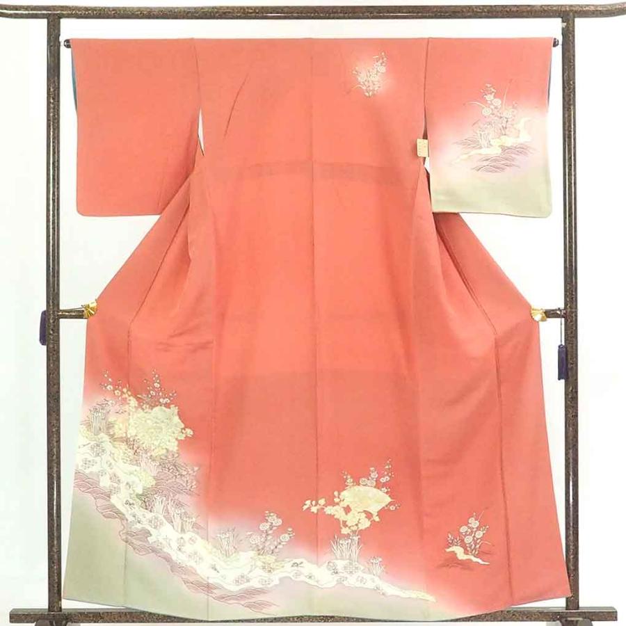 訪問着 身丈161cm 裄66cm 前幅25cm 後幅30cm 袖丈49cm レディース 袷