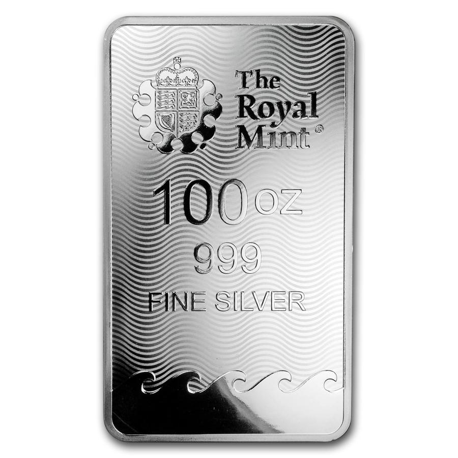保証書付き] (新品) イギリス「ロイヤル ミント・ブリタニア」純銀 100