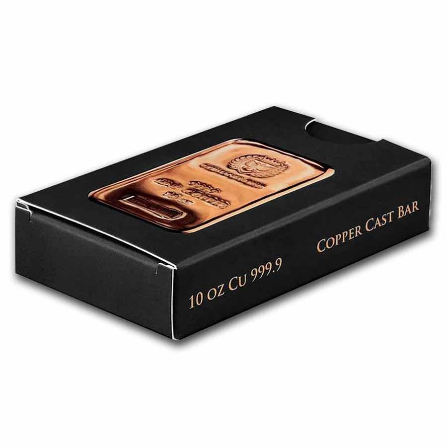 新品) ポーランド ゲルマニア 純銅 赤金 10常衡オンス キャスト バー