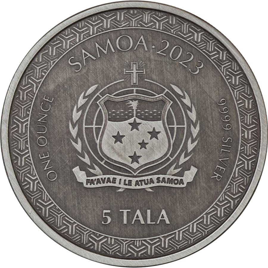 保証書・カプセル付き] (新品) サモア「桃太郎」純銀 1オンス