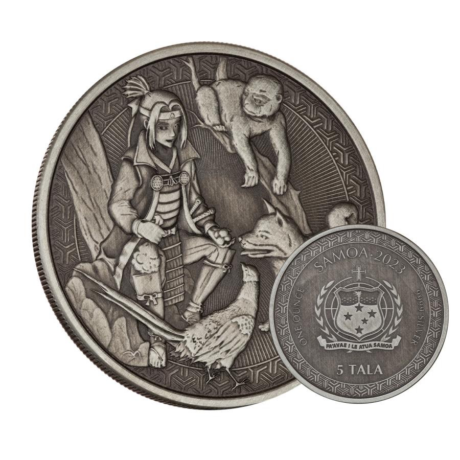 保証書・カプセル付き] (新品) サモア「桃太郎」純銀 1オンス 銀貨【16