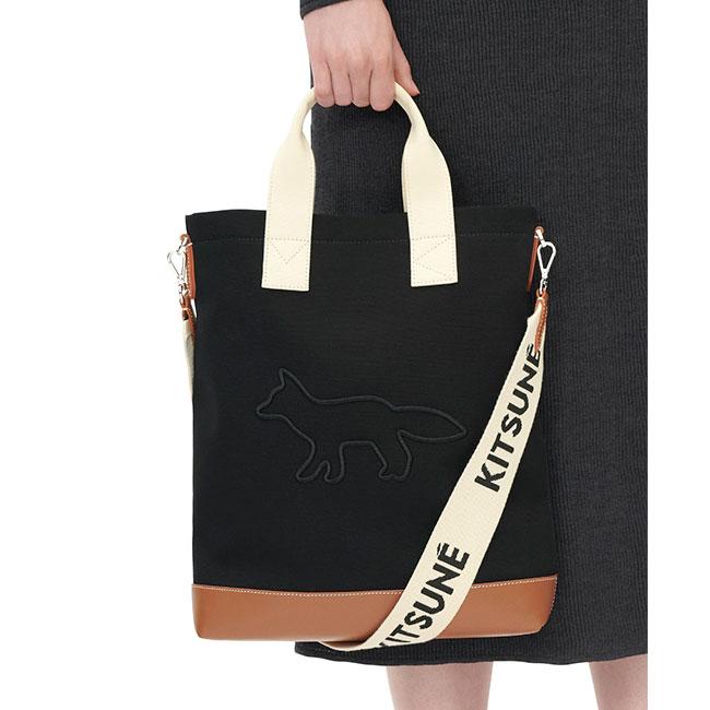 Maison Kitsune メゾンキツネ フォックスロゴ ショルダー バケット