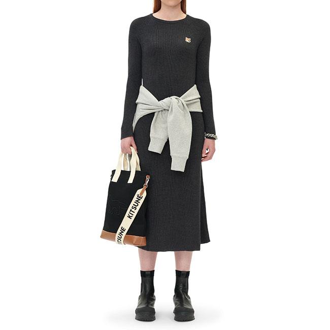 Maison Kitsune メゾンキツネ フォックスロゴ ショルダー バケット