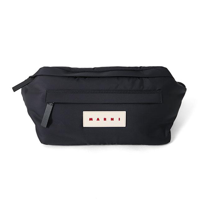MARNI マルニ ロゴパッチ パフ ラージ ショルダー ベルトバッグ