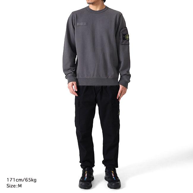 Stone Island ストーンアイランド ガーメントダイ 袖ポケット クルー