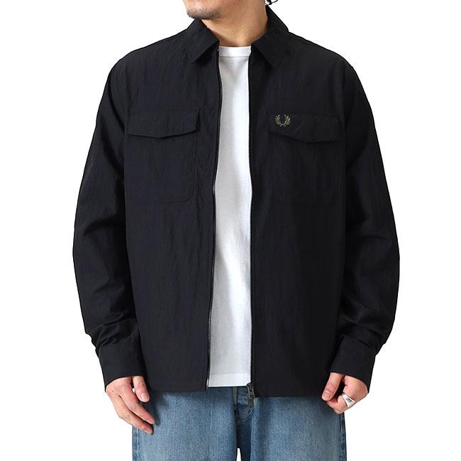 Fred Perry フレッドペリー ナイロン シャツジャケット M5684 黒