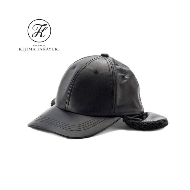 KIJIMA TAKAYUKI（キジマタカユキ） 耳あて付き レザーキャップ 192713