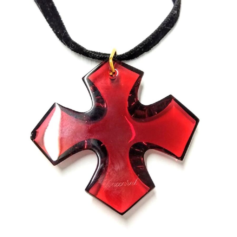 バカラ（Baccarat） オクシタンクロス ネックレス K18YG 26.2g レッド