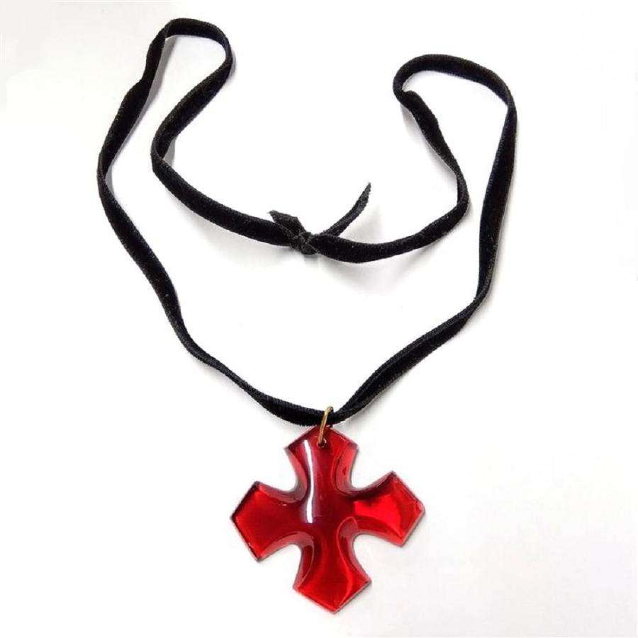 バカラ（Baccarat） オクシタンクロス ネックレス K18YG 26.2g レッド