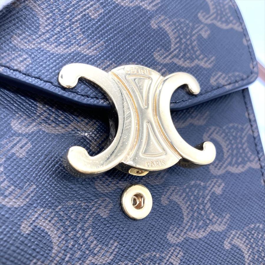 CELINE（セリーヌ） トリオンフ モバイルポーチ ポシェット レザー