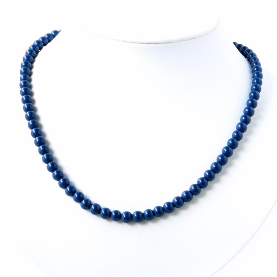 GOLD STONE 北投石 ネックレス メンズ レディース 6mm 40cm 台湾産