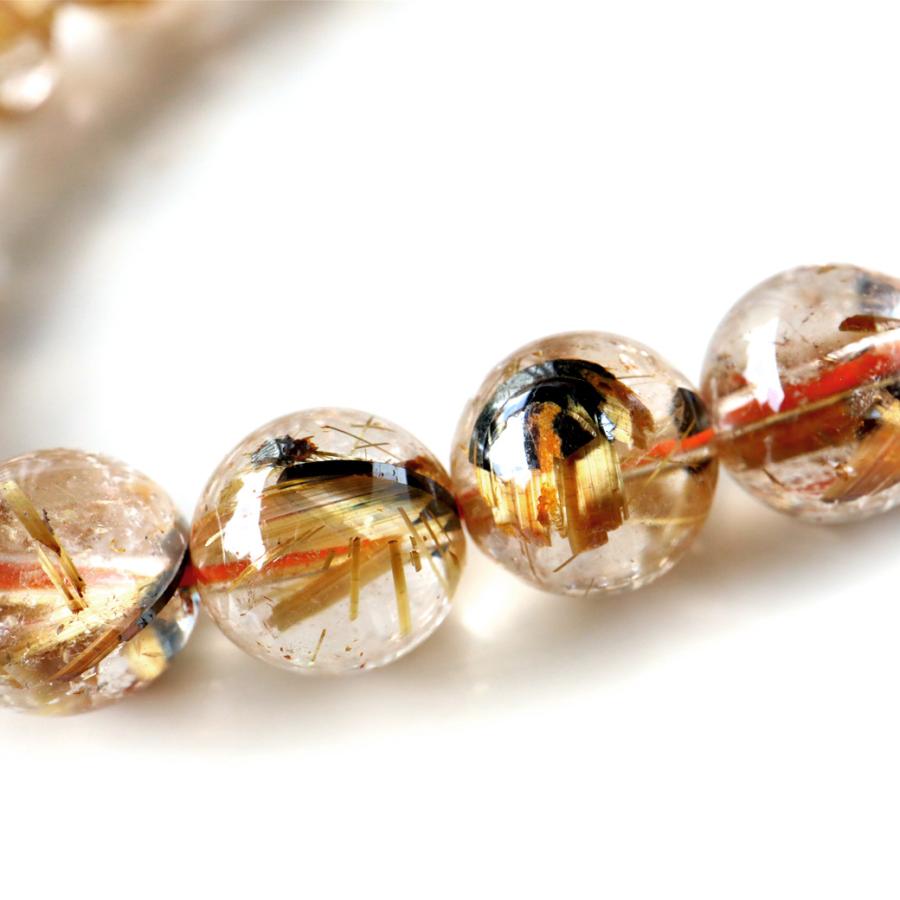 GOLD STONE タイチン ルチルクォーツ ブレスレット AAA 母岩ヘマタイト