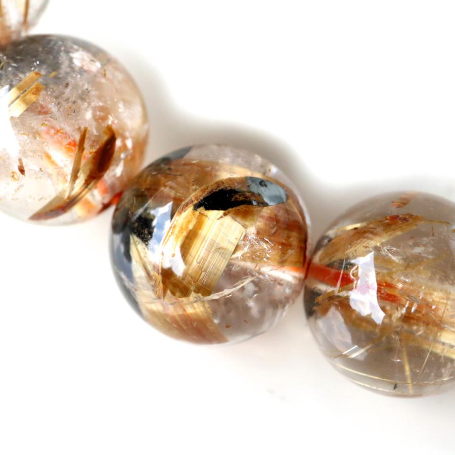 GOLD STONE タイチン ルチルクォーツ ブレスレット AAA 母岩ヘマタイト