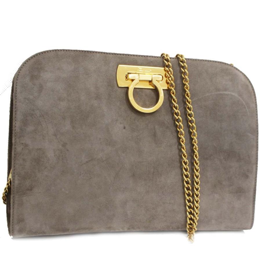 サルヴァトーレフェラガモ チェーン ガンチーニ金具 ショルダーバッグ