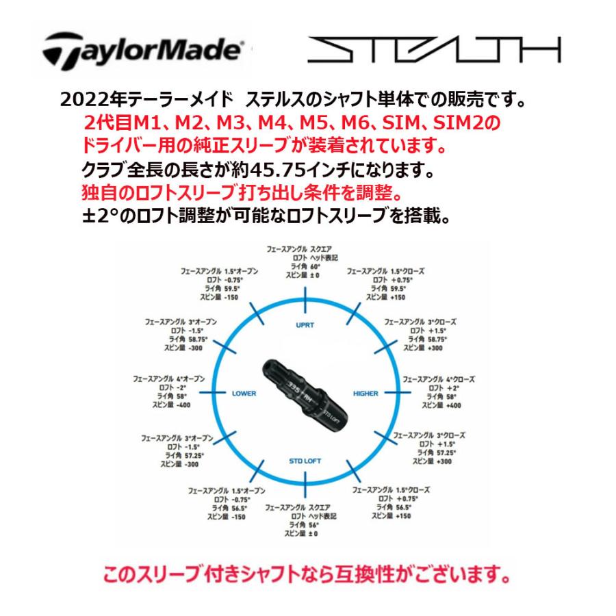 TaylorMade（テーラーメイド） 【シャフト／±2°用】 スリーブ付き
