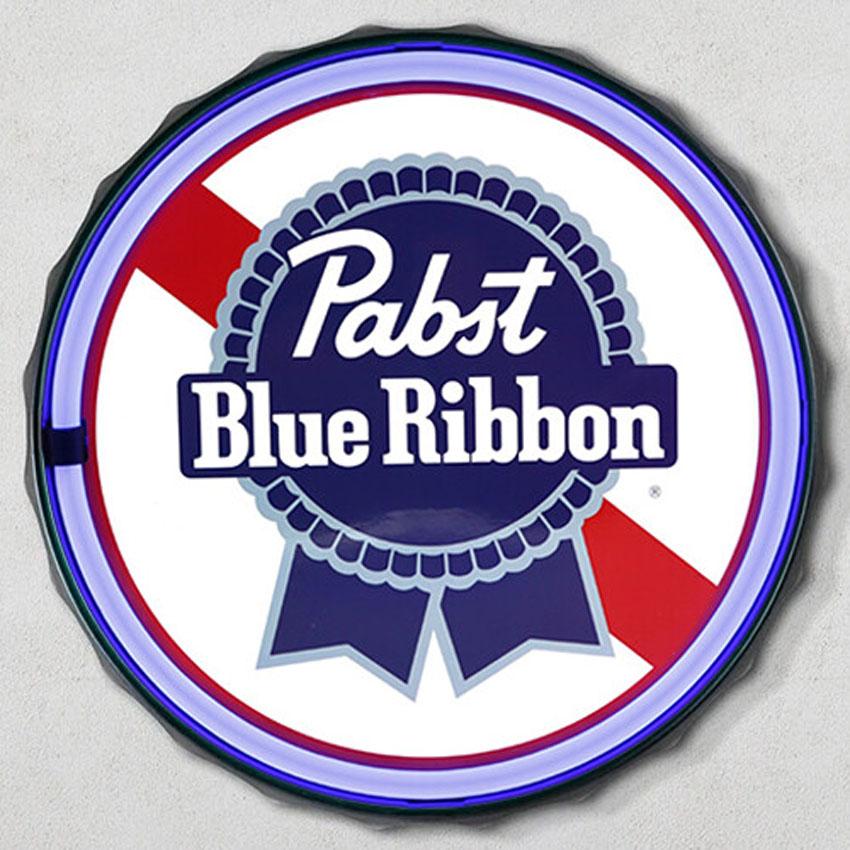 PABST BLUE RIBBON LED ロープ ネオンサイン ボトルキャップ