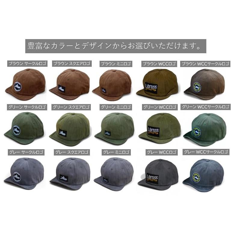 Librass] ヘリンボーンアンパイアキャップ ツバ短 ツバが短い ショート