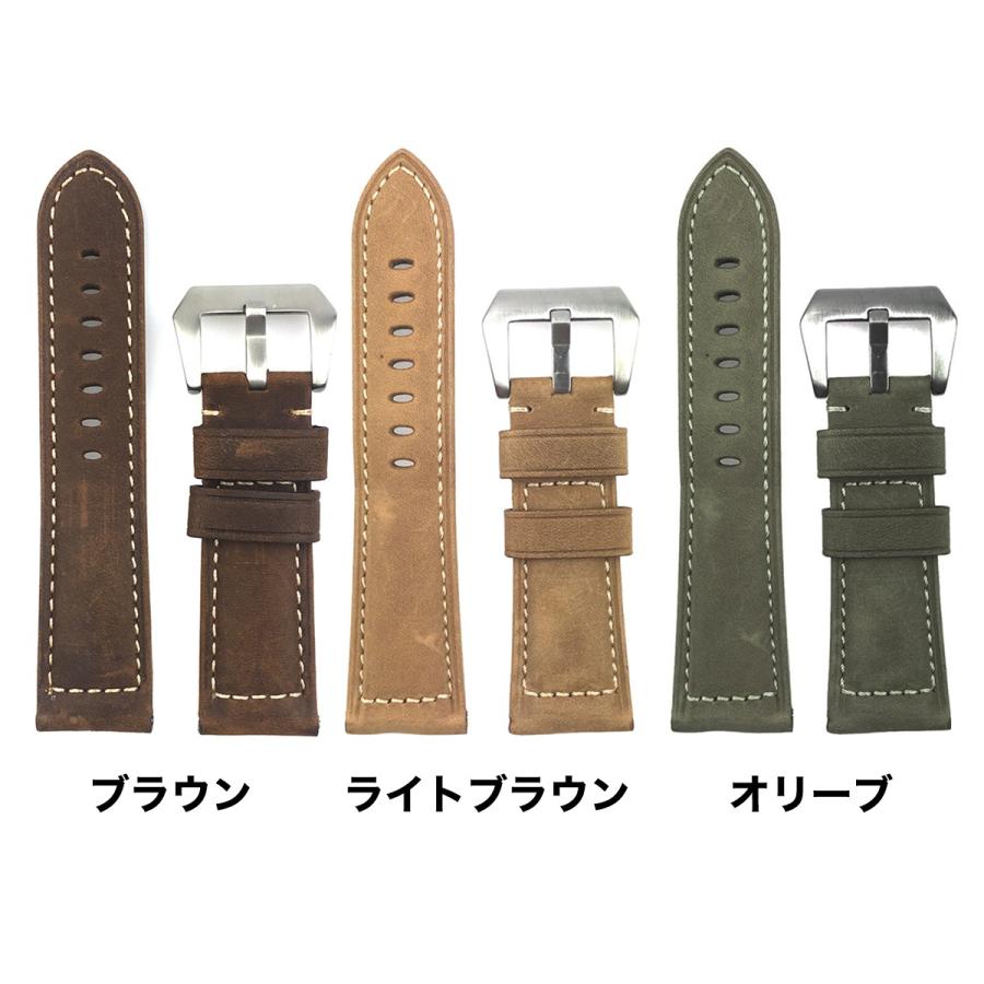For PANERAI パネライ 幅22mm 24mm 26mm 時計バンド イタリアレザー