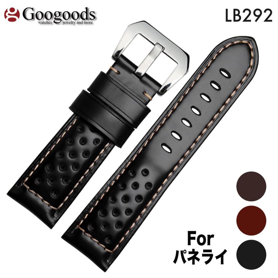 For PANERAIレザーベルト 幅22mm/24mm/26mm LB292 : Googoods