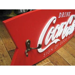 Coca Cola（コカコーラ） 木製 フック ハンガー アメリカ雑貨