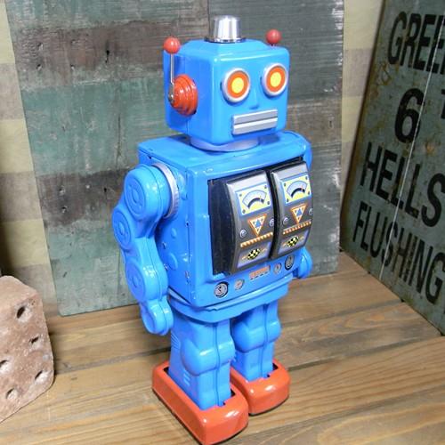 ブリキのおもちゃ ブリキの電動ロボット スターストレイダー ブルー